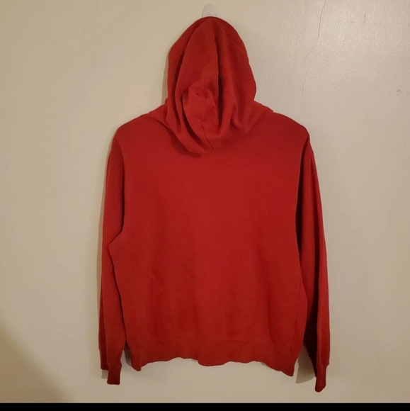 Vintage 80s 90s y2k mens Nike Hoodie red M - Picture 4 of 7
